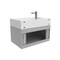 Castello Usa Nile 30-inch Gray Vanity Set with White Top and Chrome Handles CB-MC-30G-CHR-2053-WH - alternate 2